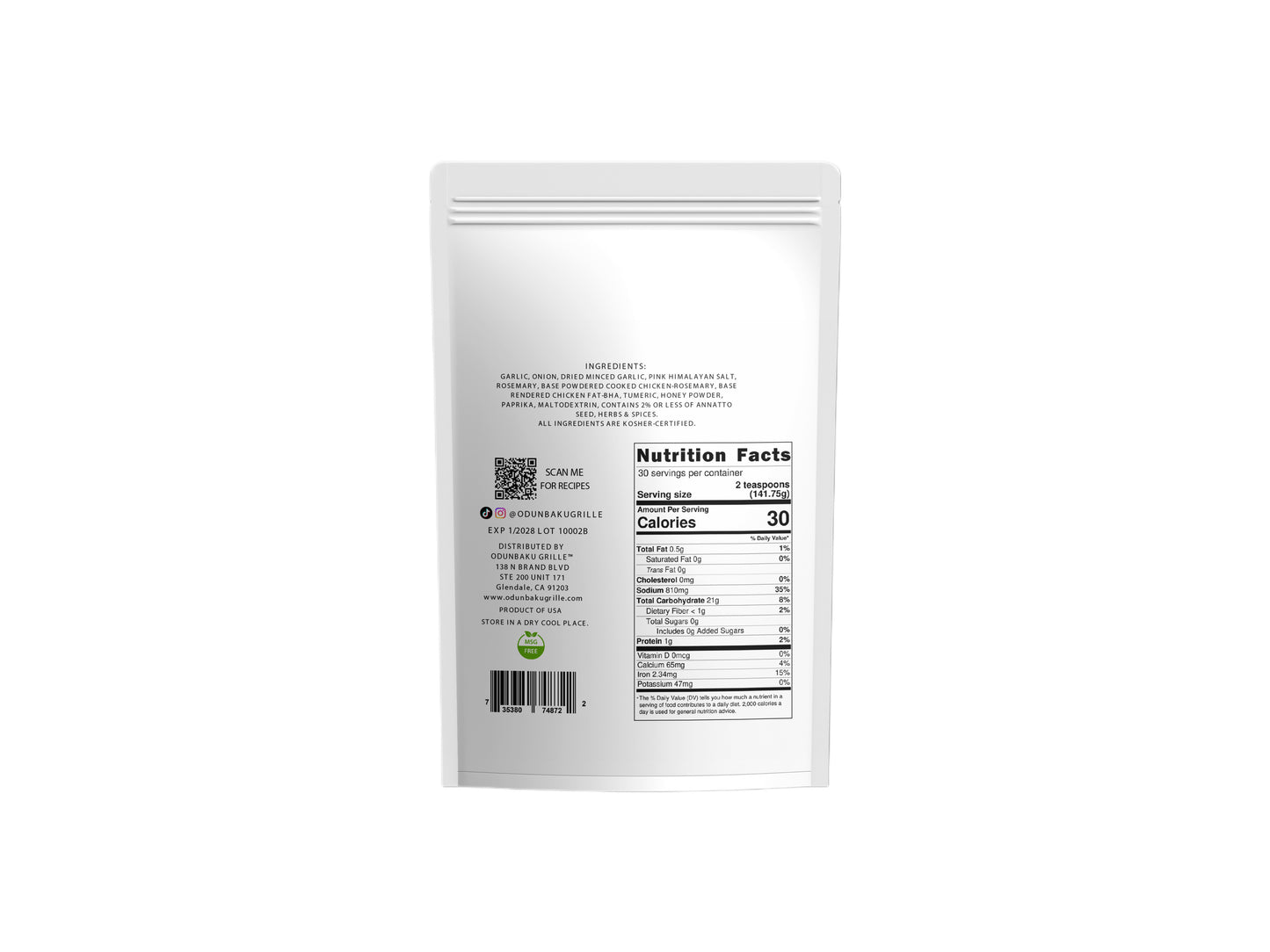 Odunbaku Grille™ Rosemary Garlic Blend 6oz